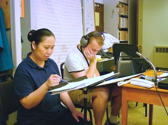 Students recording
