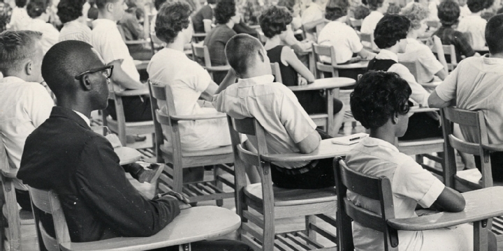 Photo of First African American Student in a Classroom