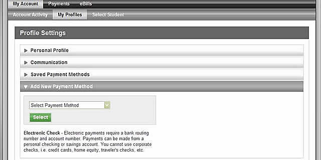 Adding a New Payment Method as an Authorized User