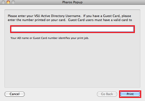 Print screen where you can adjust your printing details for Mac