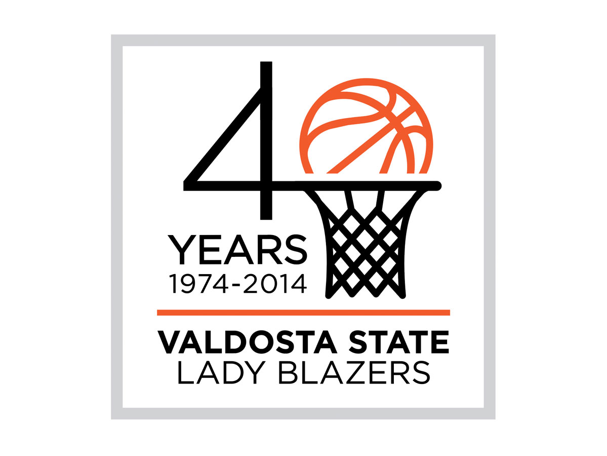 Lady Blazers 40 Years Logo - This logo was created in celebration of the Lady Blazer Basketball Team's 40th anniversary.