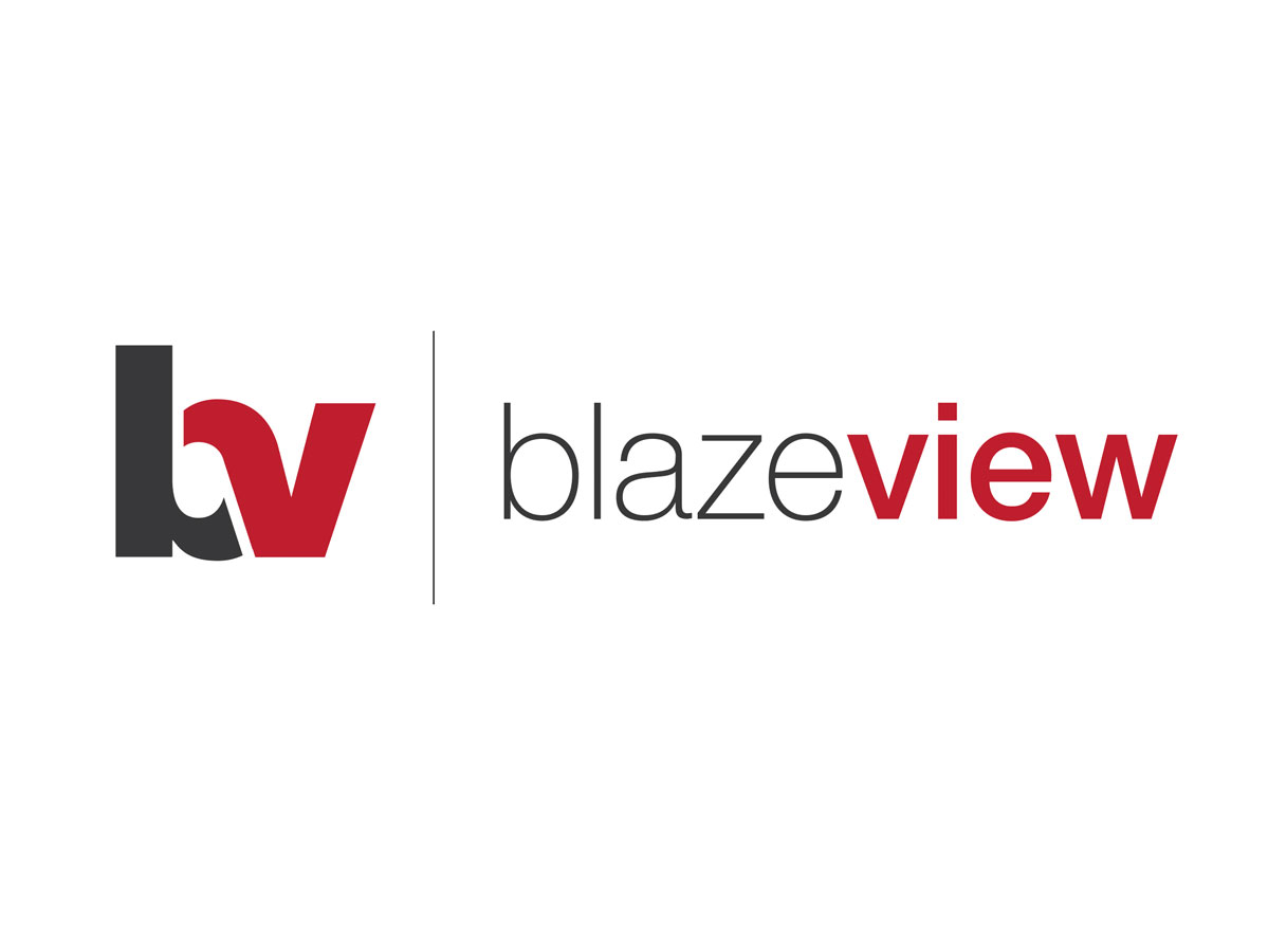 This logo was created as an update to the previous blazeview identity