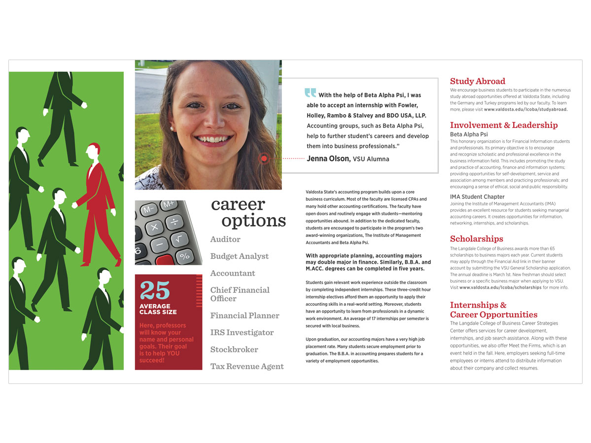 Accounting Department Brochure -  This brochure was designed to help the Department of Accounting in their marketing and recruitment efforts.
