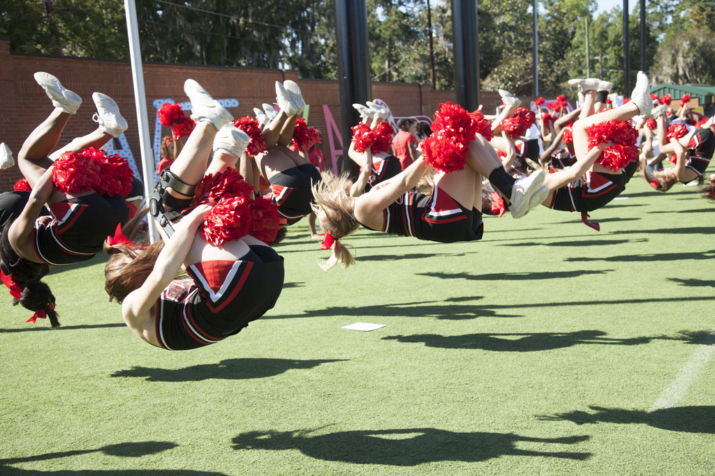Cheerleaders Back Flip
