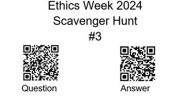 Ethics Week 24 Scavenger Hunt Day 3 QR Codes