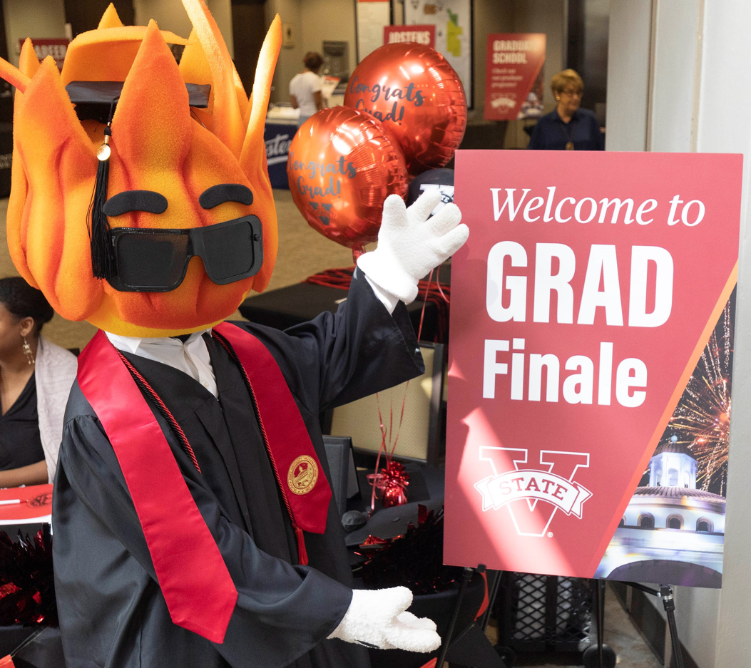 VSU Mascot Blaze at Grad Finale